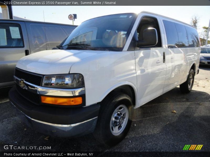 Summit White / Neutral 2010 Chevrolet Express LS 3500 Passenger Van