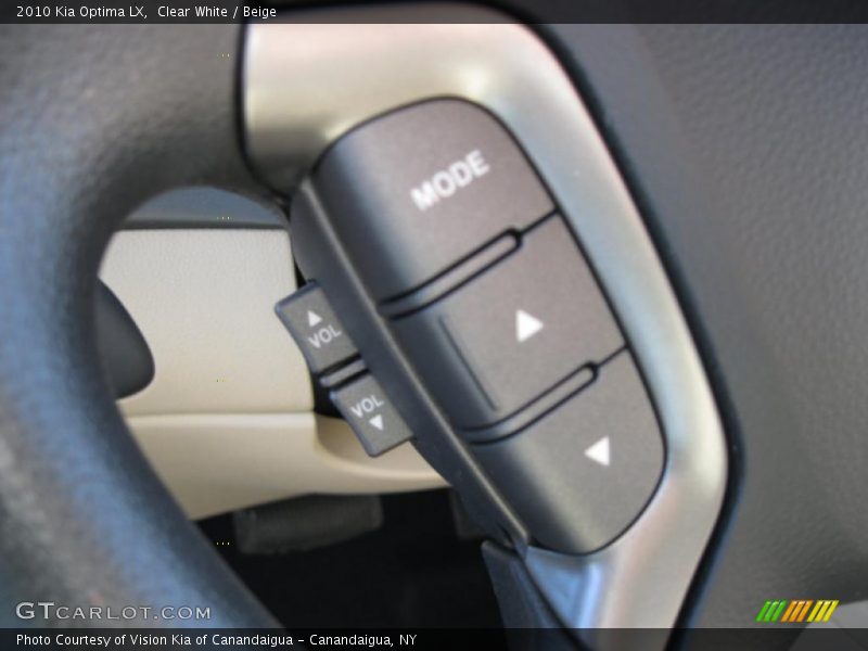 Clear White / Beige 2010 Kia Optima LX