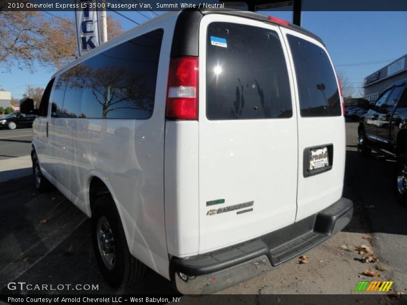 Summit White / Neutral 2010 Chevrolet Express LS 3500 Passenger Van
