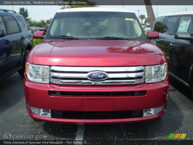 Redfire Metallic / Medium Light Stone 2009 Ford Flex SEL
