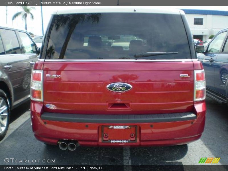 Redfire Metallic / Medium Light Stone 2009 Ford Flex SEL