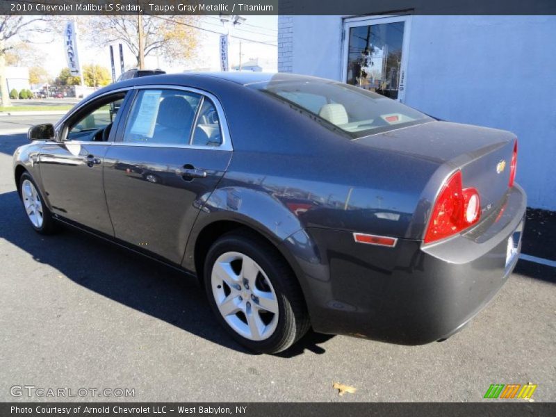 Taupe Gray Metallic / Titanium 2010 Chevrolet Malibu LS Sedan