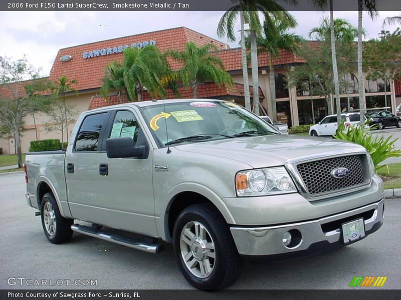 Smokestone Metallic / Tan 2006 Ford F150 Lariat SuperCrew
