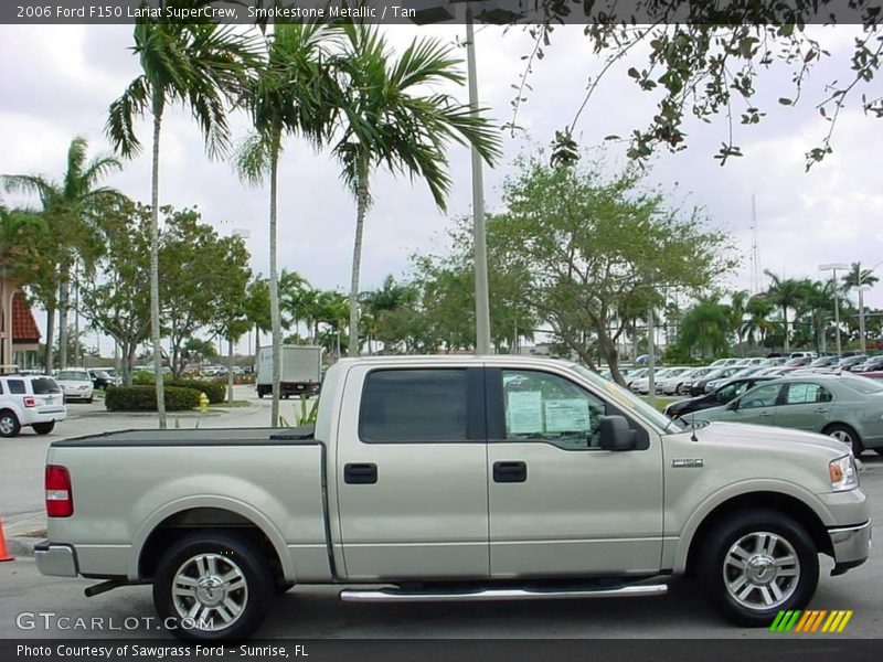 Smokestone Metallic / Tan 2006 Ford F150 Lariat SuperCrew
