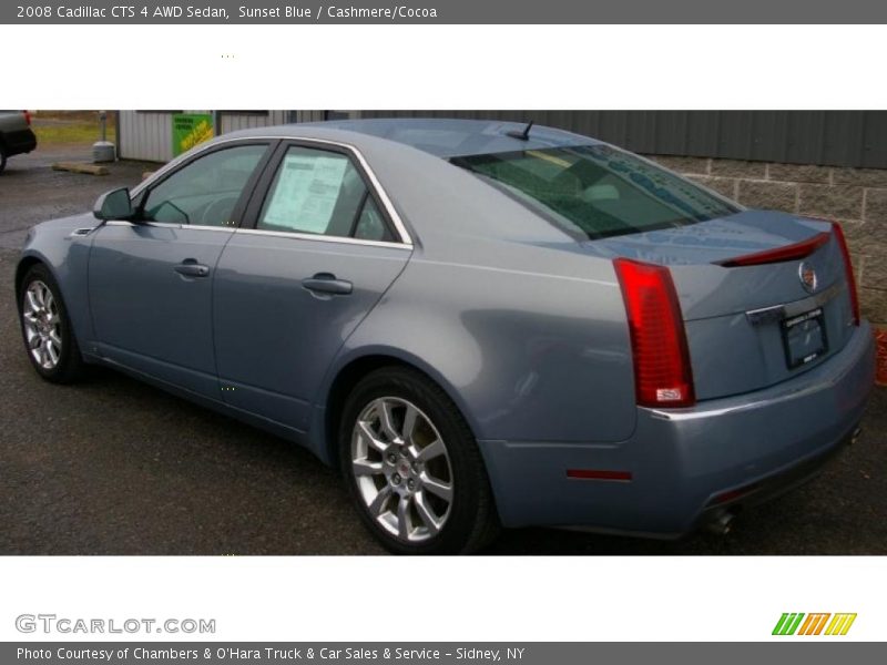 Sunset Blue / Cashmere/Cocoa 2008 Cadillac CTS 4 AWD Sedan