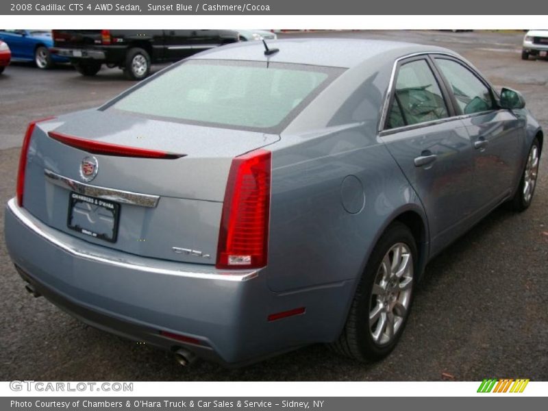 Sunset Blue / Cashmere/Cocoa 2008 Cadillac CTS 4 AWD Sedan