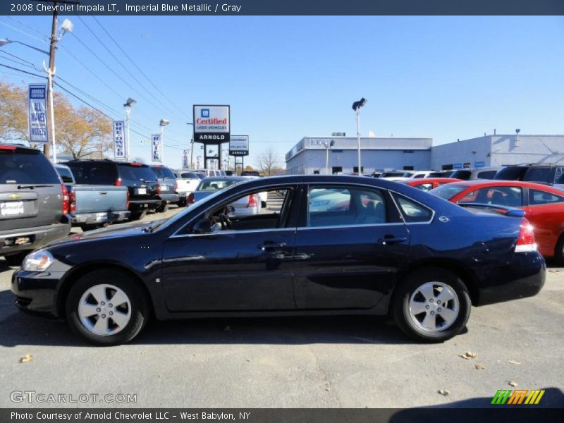 Imperial Blue Metallic / Gray 2008 Chevrolet Impala LT
