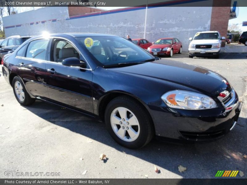 Imperial Blue Metallic / Gray 2008 Chevrolet Impala LT