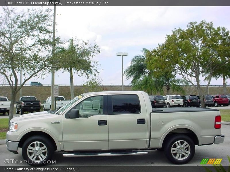 Smokestone Metallic / Tan 2006 Ford F150 Lariat SuperCrew