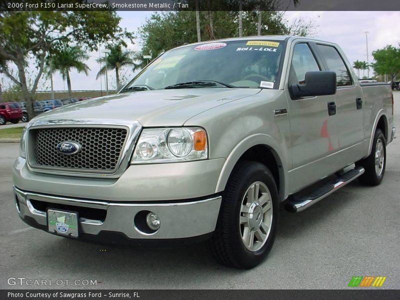 Smokestone Metallic / Tan 2006 Ford F150 Lariat SuperCrew