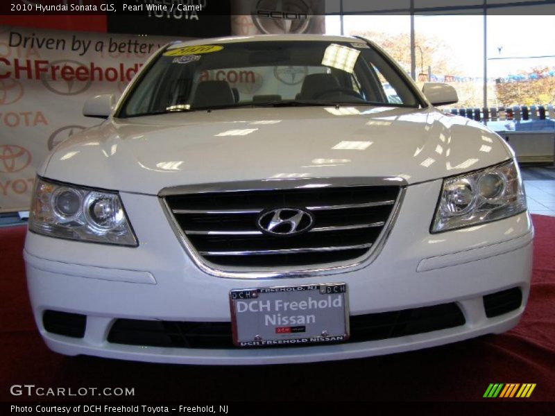 Pearl White / Camel 2010 Hyundai Sonata GLS