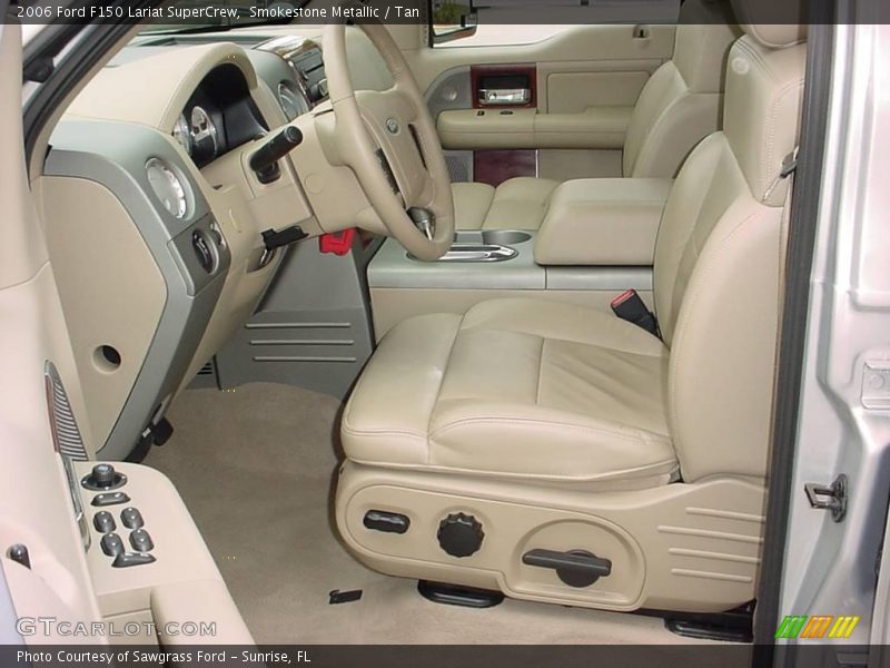 Smokestone Metallic / Tan 2006 Ford F150 Lariat SuperCrew