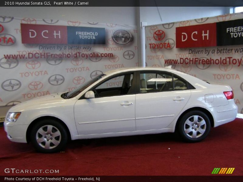Pearl White / Camel 2010 Hyundai Sonata GLS