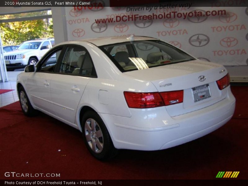 Pearl White / Camel 2010 Hyundai Sonata GLS