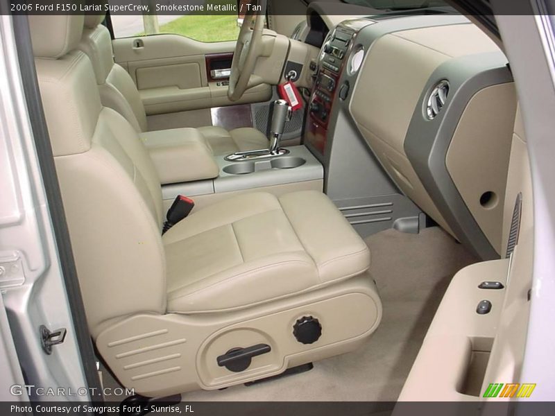 Smokestone Metallic / Tan 2006 Ford F150 Lariat SuperCrew