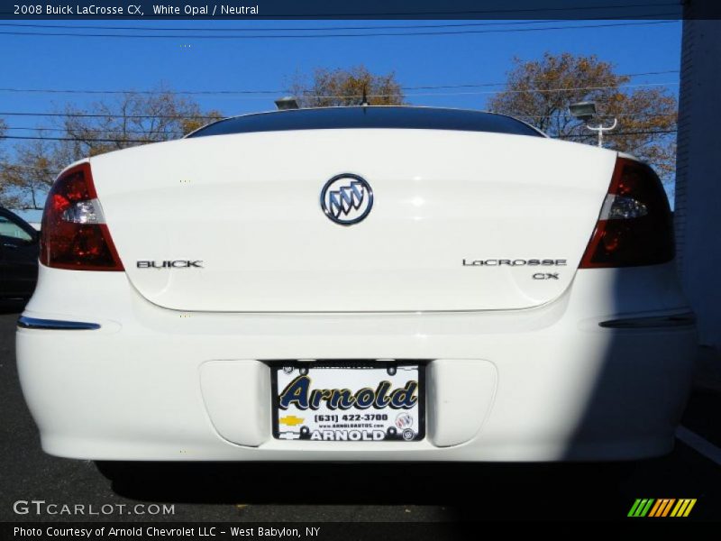 White Opal / Neutral 2008 Buick LaCrosse CX