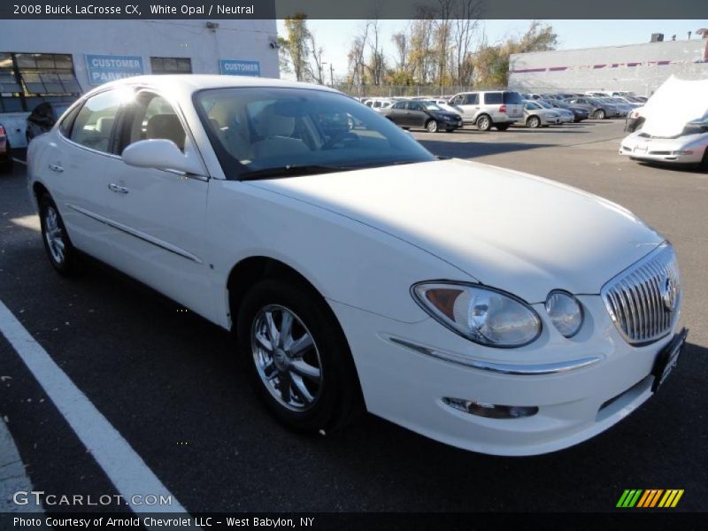 White Opal / Neutral 2008 Buick LaCrosse CX