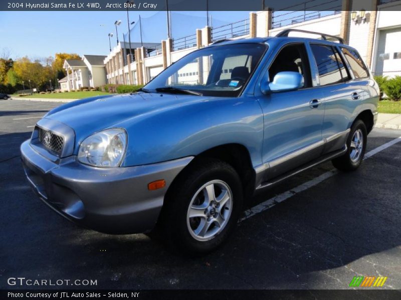 Arctic Blue / Gray 2004 Hyundai Santa Fe LX 4WD