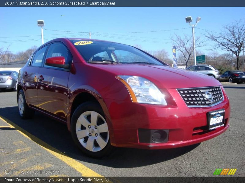 Sonoma Sunset Red / Charcoal/Steel 2007 Nissan Sentra 2.0