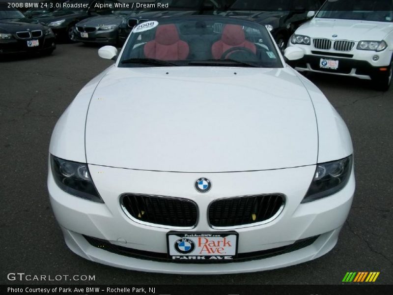Alpine White / Dream Red 2008 BMW Z4 3.0i Roadster