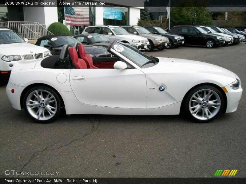 Alpine White / Dream Red 2008 BMW Z4 3.0i Roadster