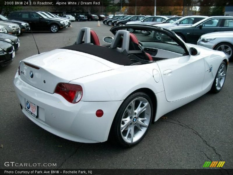 Alpine White / Dream Red 2008 BMW Z4 3.0i Roadster