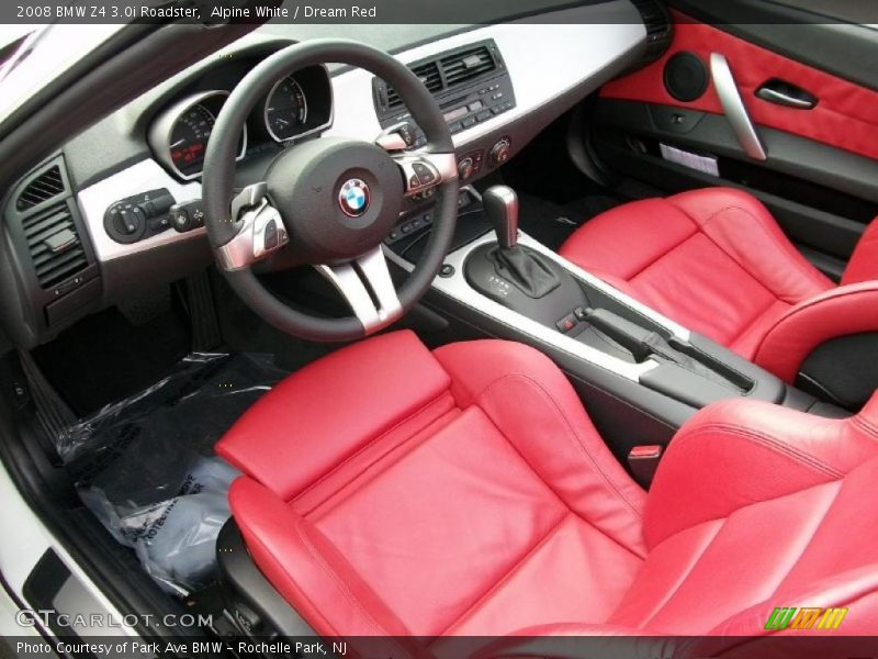 Alpine White / Dream Red 2008 BMW Z4 3.0i Roadster