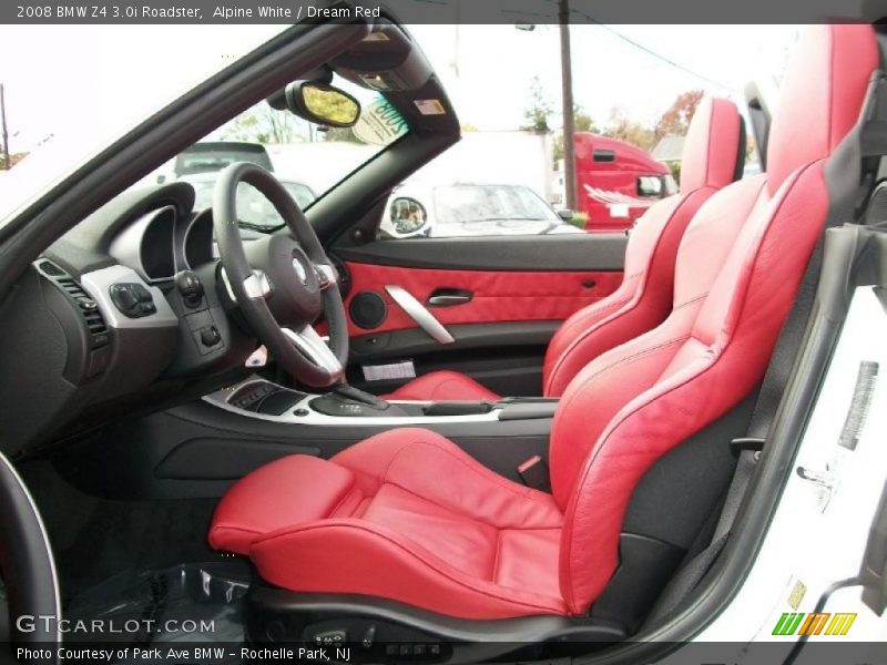 Alpine White / Dream Red 2008 BMW Z4 3.0i Roadster