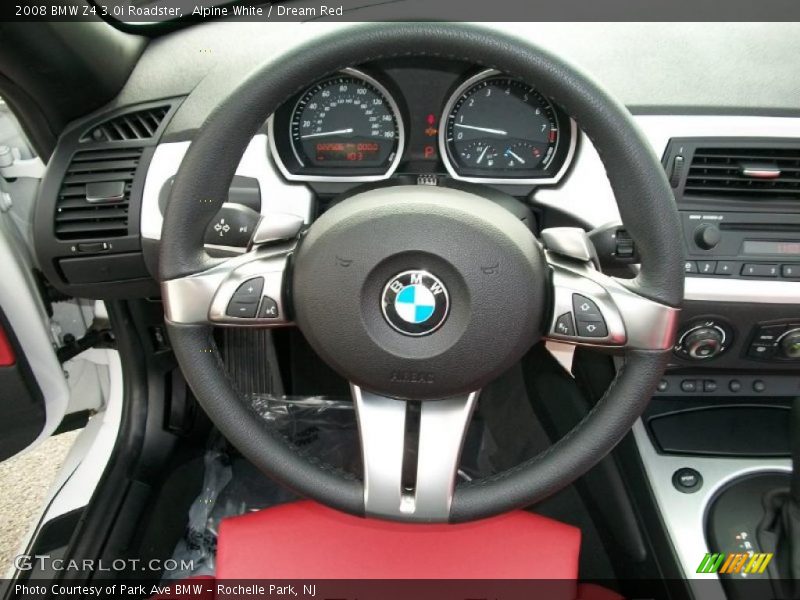 Alpine White / Dream Red 2008 BMW Z4 3.0i Roadster