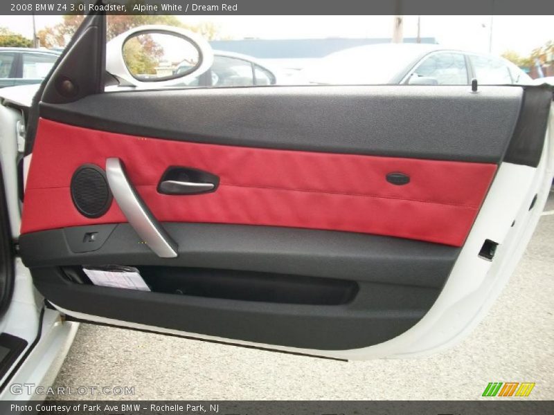 Alpine White / Dream Red 2008 BMW Z4 3.0i Roadster