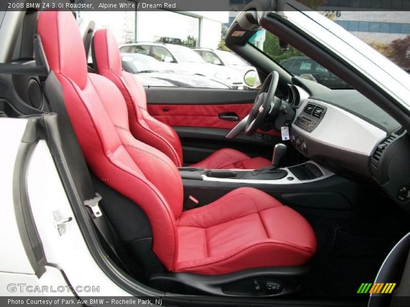 Alpine White / Dream Red 2008 BMW Z4 3.0i Roadster