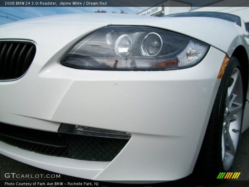 Alpine White / Dream Red 2008 BMW Z4 3.0i Roadster