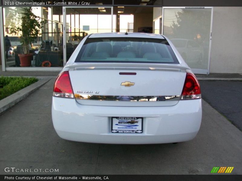 Summit White / Gray 2010 Chevrolet Impala LT