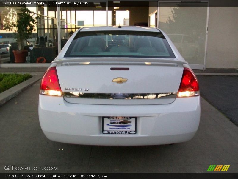 Summit White / Gray 2010 Chevrolet Impala LT