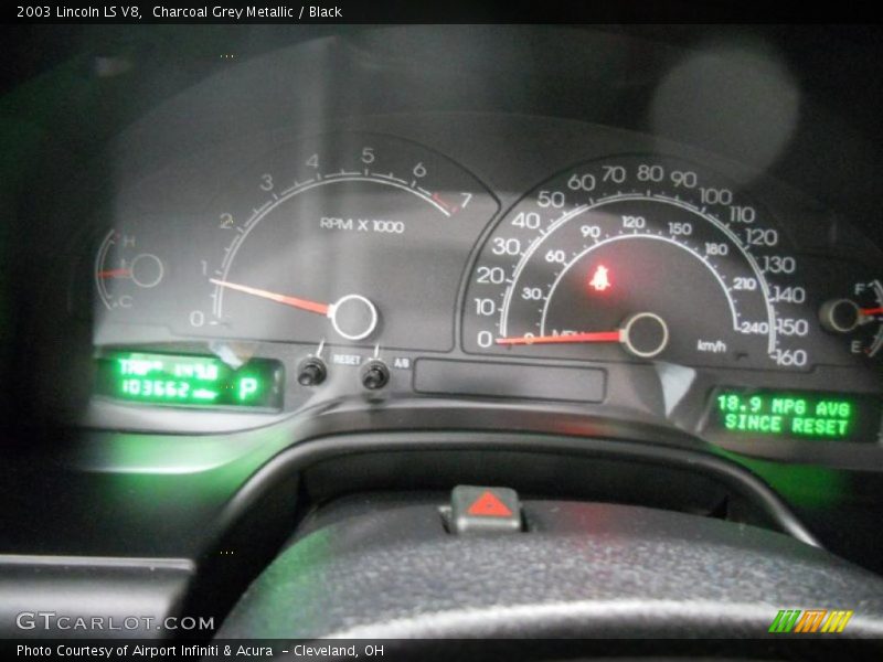 Charcoal Grey Metallic / Black 2003 Lincoln LS V8