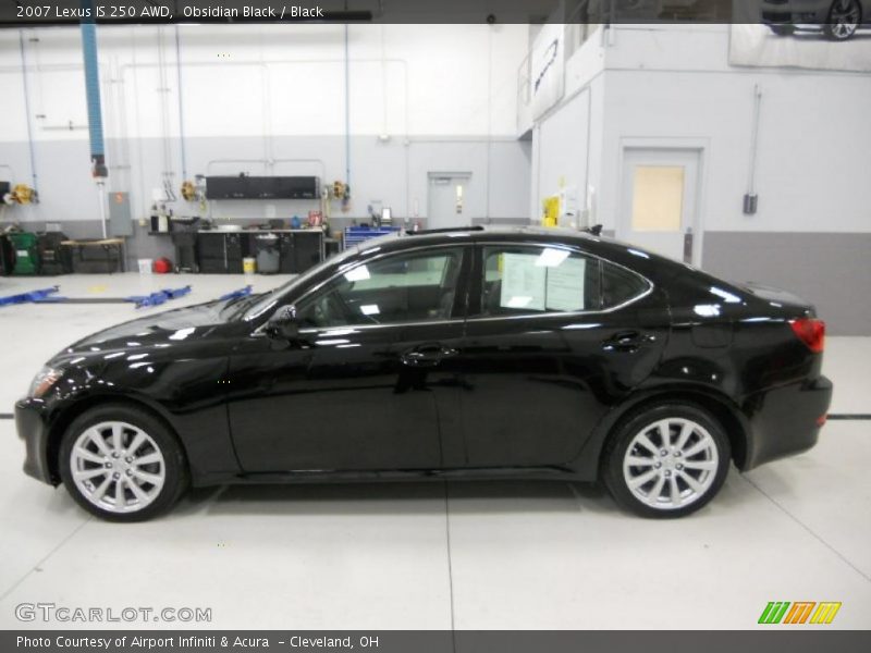 Obsidian Black / Black 2007 Lexus IS 250 AWD