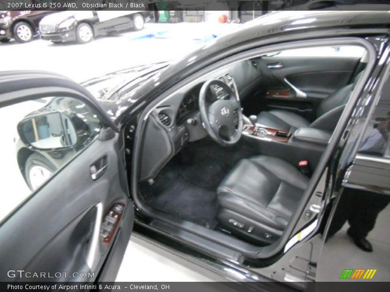 Obsidian Black / Black 2007 Lexus IS 250 AWD