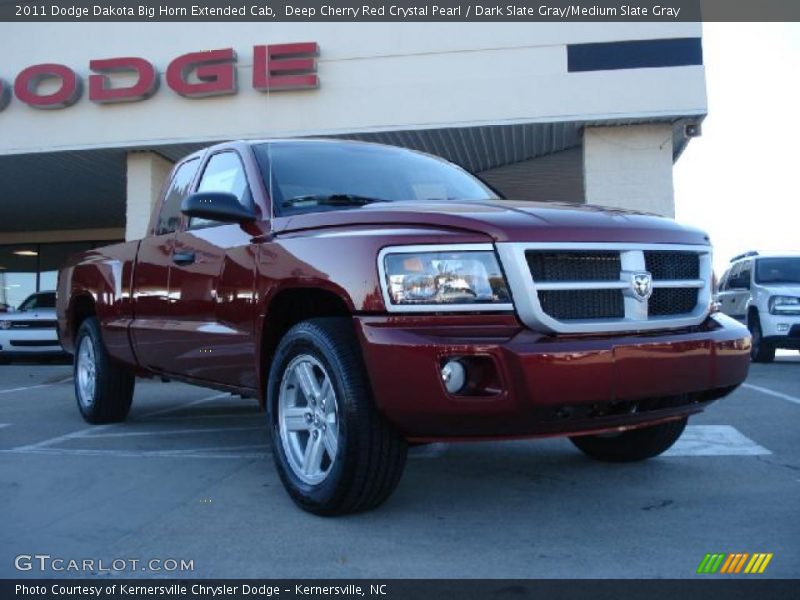 Deep Cherry Red Crystal Pearl / Dark Slate Gray/Medium Slate Gray 2011 Dodge Dakota Big Horn Extended Cab