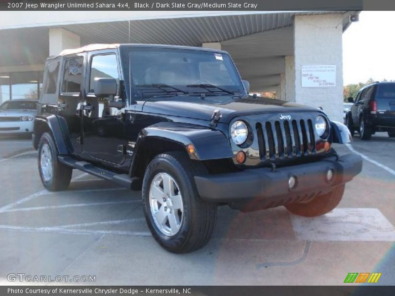 Black / Dark Slate Gray/Medium Slate Gray 2007 Jeep Wrangler Unlimited Sahara 4x4