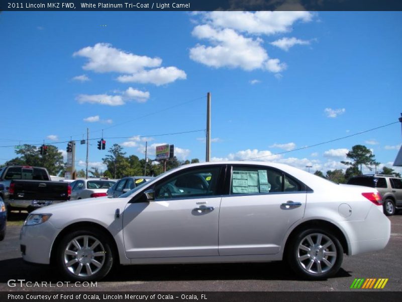 White Platinum Tri-Coat / Light Camel 2011 Lincoln MKZ FWD