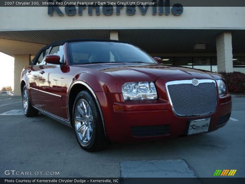 Inferno Red Crystal Pearlcoat / Dark Slate Gray/Light Graystone 2007 Chrysler 300