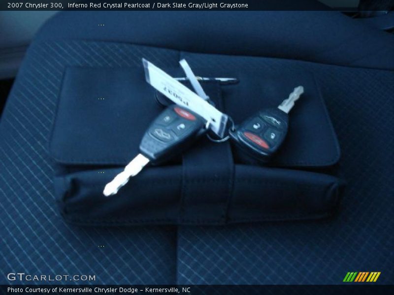 Inferno Red Crystal Pearlcoat / Dark Slate Gray/Light Graystone 2007 Chrysler 300