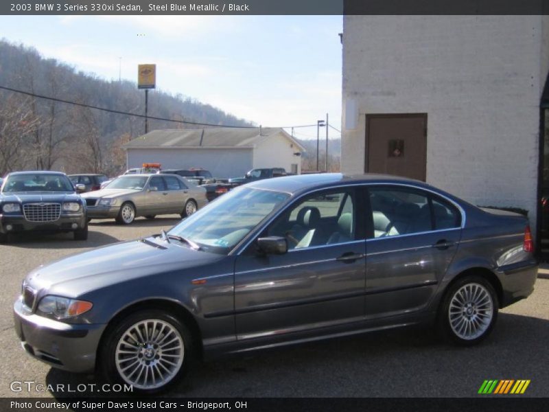 Steel Blue Metallic / Black 2003 BMW 3 Series 330xi Sedan