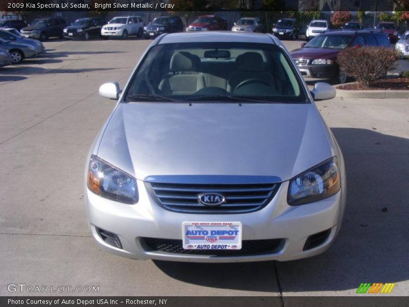 Bright Silver Metallic / Gray 2009 Kia Spectra LX Sedan
