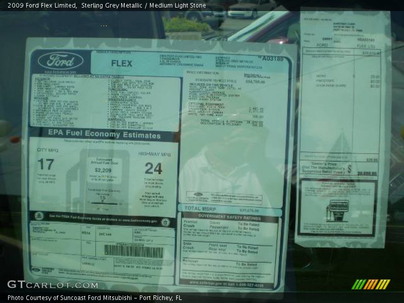 Sterling Grey Metallic / Medium Light Stone 2009 Ford Flex Limited