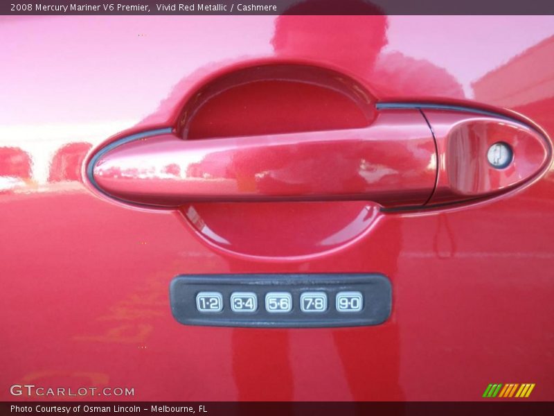 Vivid Red Metallic / Cashmere 2008 Mercury Mariner V6 Premier