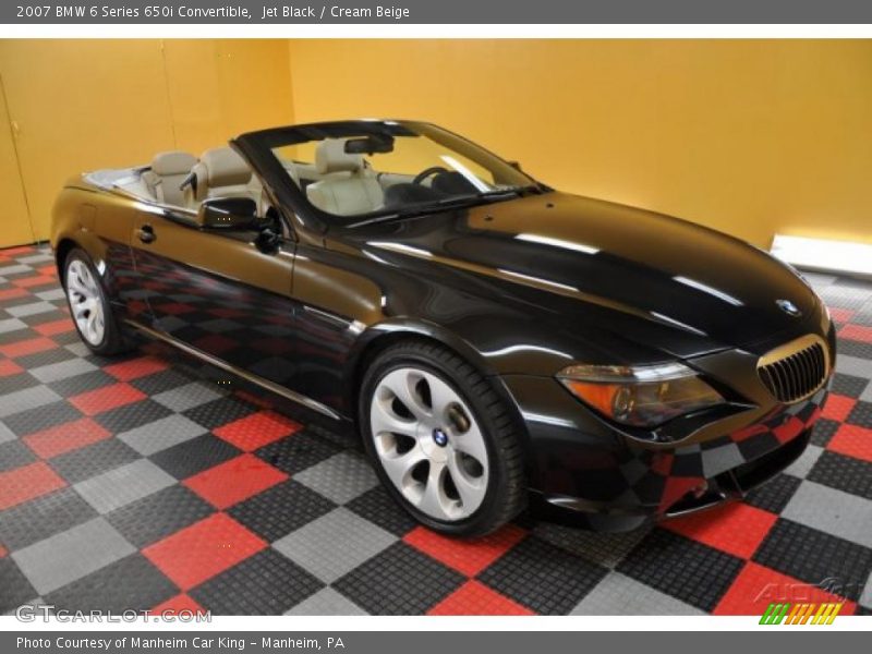 Jet Black / Cream Beige 2007 BMW 6 Series 650i Convertible