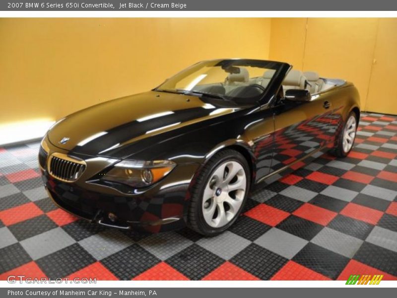 Jet Black / Cream Beige 2007 BMW 6 Series 650i Convertible