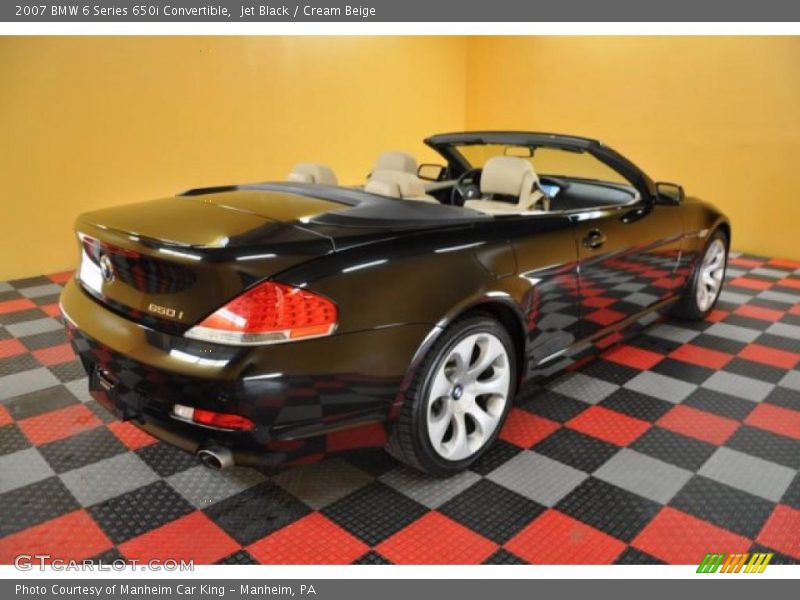Jet Black / Cream Beige 2007 BMW 6 Series 650i Convertible