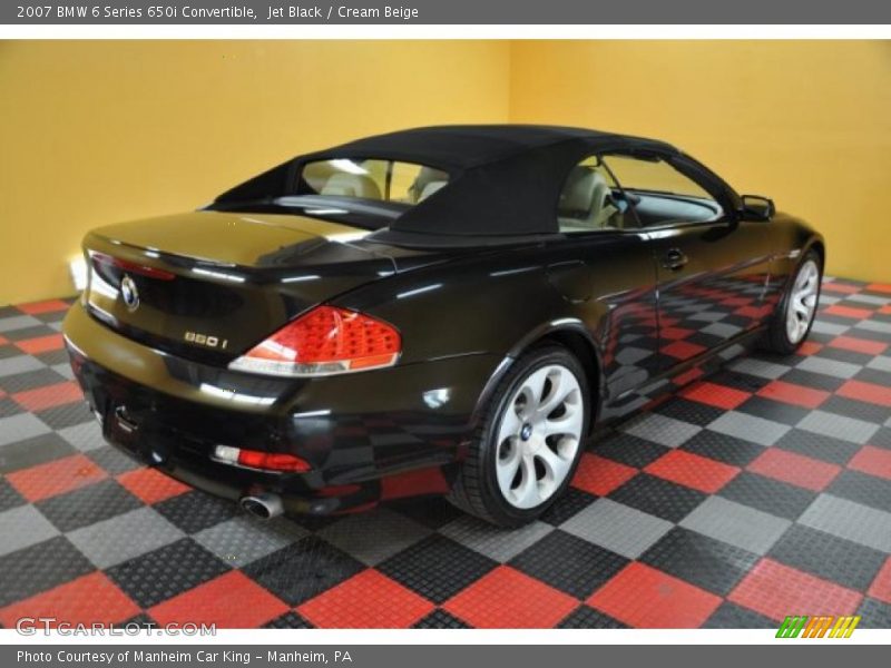 Jet Black / Cream Beige 2007 BMW 6 Series 650i Convertible